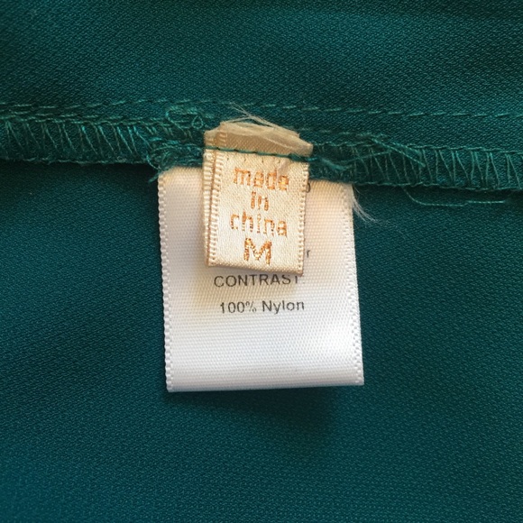 {Pants Store} Silky Blue Top with Peek Lace Back - Picture 5 of 7